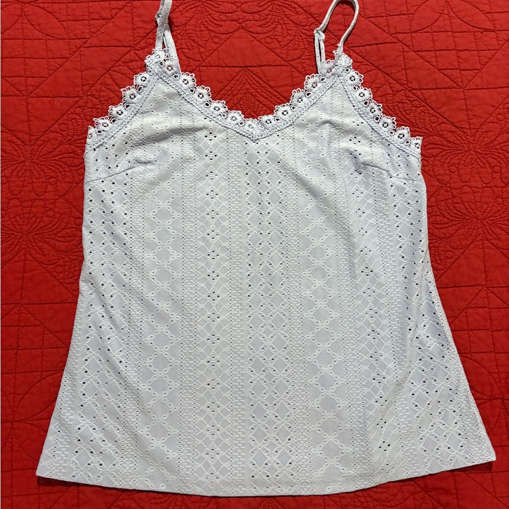 Eyelet FalseLace Tank Top